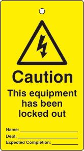 Picture of Spectrum Lockout tags - Caution This equipment has been locked out - (Single sided 10 pack) - SCXO-CI-LOK105