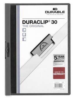 Picture of Durable Duraclip 30 Clip Folder - A4 - Anthracite Grey - Pack of 25 - [DL-220057]