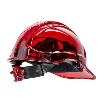 picture of Portwest - PV60 - Red - Peak View Ratchet Hard Hat - Vented - Adjustable Wheel Ratchet - [PW-PV60RER] - (DISC-R)