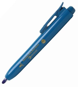 Picture of Detectable Retractable Whiteboard Marker - Blue Bullet Tip - Pack of 10 - [DT-145-A05-P01-A07]
