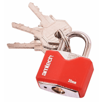 picture of Amtech 20mm Rhombic Chrome Plated Iron Padlock - [DK-T0701] - (NICE)