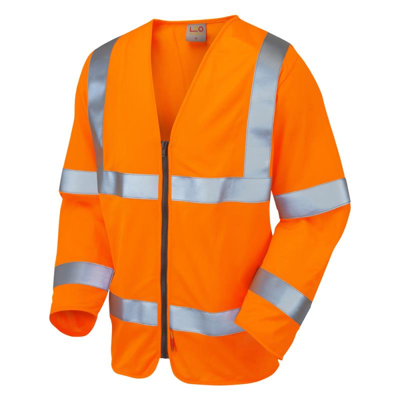 picture of Merton - Orange Hi-Vis Sleeved Waistcoat - Conforms to EN ISO 20471 Class 3 and EN 14116 - LE-S15-O