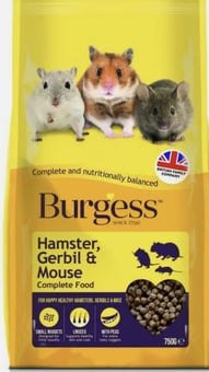 picture of Burgess Hamster Gerbil & Mouse Food 750g - [BSP-580470]