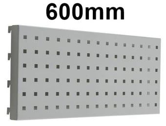 picture of QMP Perforated Back Panel 600mm - To Suit 1200mm Workbench - Light Grey - [QM-BPPERF600LXX]