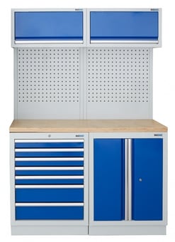 picture of BiGDUG 1361mm Wide Storage System - 7 Drawer Cabinet - 2 Door Cupboard - Multiplex - [BDU-TGCS51GBM] - (LP)