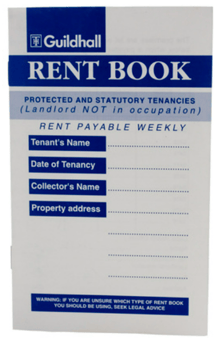 picture of Exacompta Guildhall Rent Book Protected Statutory Tenancies - Blue Cover - [EXC-T41Z]