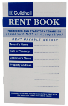 Picture of Exacompta Guildhall Rent Book Protected Statutory Tenancies - Blue Cover - [EXC-T41Z]