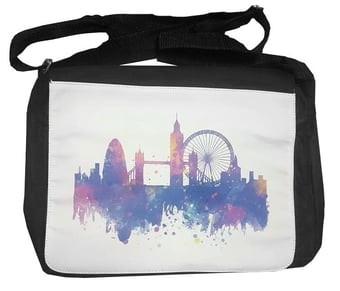 Picture of Branded With Your Logo - Black Bag With White Printable Flap - Large - Pre-Printed - [MT-BAG/IMAGE/LARGE]