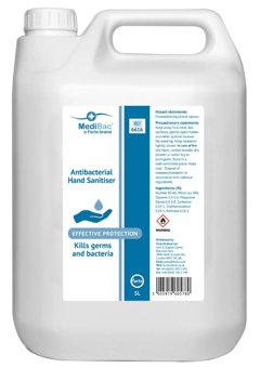 picture of MediBac Antibacterial Alcohol Based Hand Sanitiser - 5 Litres - [FA-6616] - (DISC-W)