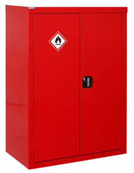 picture of QMP Flammable Liquid Storage Cupboard - 2 Shelves - 1200H x 900W x 460D mm - [QM-CFL129046ZRX] - (LP)