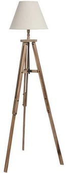 Picture of Hill Interiors Large Wooden Tripod Lamp - [PRMH-HI-18556]