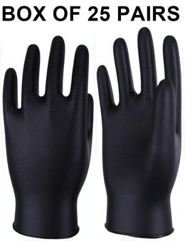picture of DG-Maxim Black Nitrile Disposable Glove - Box of 25 Pairs - UC-DG-MAXIM-BK