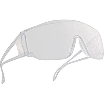 picture of Delta Plus Piton 2 - Clear Polycarbonate Single Lens Glasses for Visitors - [LH-PITON2]
