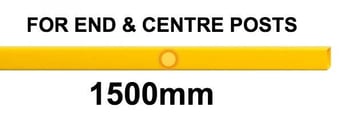 picture of Black Bull Flex Impact Protection System HYBRID - Lateral Rail 1,500mmL - Yellow - For End & Centre Posts - [MV-203.27.147]