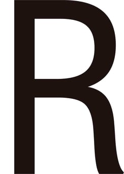 Picture of Spectrum 75mm Black Vinyl - Character ‘R’ - Pack of 10 - SCXO-CI-SVB02RL