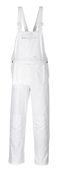 Picture of Portwest - Painters Plus Bib & Brace Trouser - Pre-Shrunk Cotton Fabric - Regular Leg 31 Inch - PW-S810WHR - (PS)