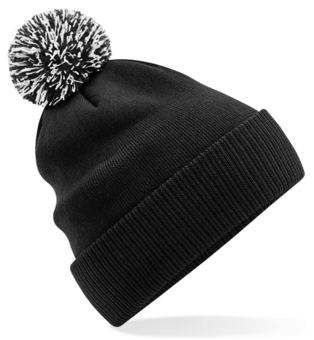 picture of Beechfield Recycled Snowstar Beanie - Black/White - [BT-B450R-BLKWHI]