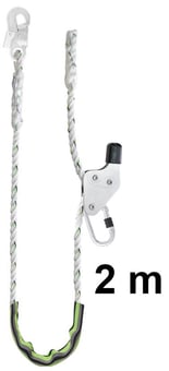 picture of Kratos Work Positioning Twisted Rope Lanyard with Grip Adjuster - 2 mtr - [KR-FA4090420] - (DISC-R)