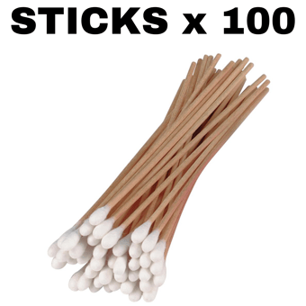 picture of Non-Sterile Swab Sticks x 100 - Pack of 5 - 6" Cotton Bud - [ML-D500-REGX5] - (AMZPK)