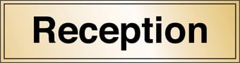 Picture of Prestige Reception Sign - Gold Effect - 300 x 100Hmm - 1.5mm Aluminium - [AS-GOLD19-ALU]