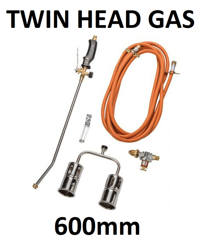 picture of Idealgas Twin Head Gas Torch With Regulator 600mm - [HC-GT6002]