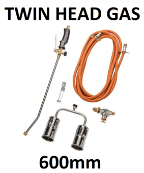 picture of Idealgas Twin Head Gas Torch With Regulator 600mm - [HC-GT6002]