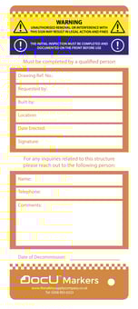 picture of DocU Marker Insert - Standard Type - Scaffolding - [SHU-DM-CMD]