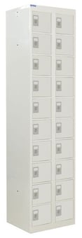 picture of QMP Personal Effects Locker - 20 Compartment - Light Grey Doors - 1800H x 450W x 380D mm - [QM-LR184538YLXX]