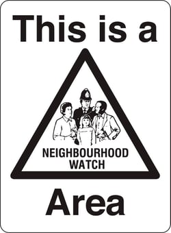 Picture of Street Signs - This is a Neighbourhood Watch Area White - 300 x 400Hmm - Reflective - 3mm Aluminium - [AS-NW2-ALU]