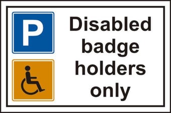 picture of Spectrum Disabled Badge Holders Only – PVC 300 x 200mm - SCXO-CI-3602