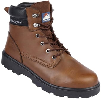 picture of Himalayan - Brown Leather Steel Toe Cap and Midsole Ankle Safety Boot - [BR-1121]