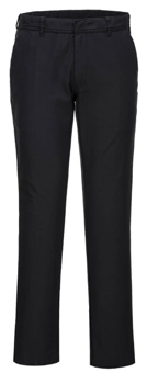 picture of Portwest S235 Women's Stretch Slim Chino Trousers Black - PW-S235BKR