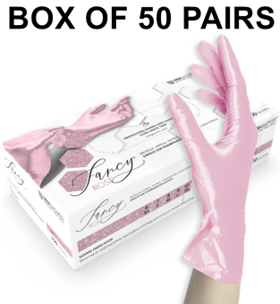 picture of Unigloves Fancy Rose Nitrile Examination Gloves - Box of 50 Pairs - UGL-P-750