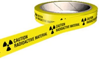 picture of Self Adhesive - 25mm x 66m - Caution Radioactive Material - [AS-LA8]