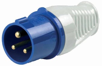 picture of Mains Plug - Plastic - Fits Standard Caravan - 240V 16A Mains Hook-up - 12V DC - [RA-A0043]