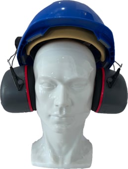 picture of Jsp Evo3 Blue Vented Hard Hat With Sonis 3 Helmet Mounted Ear Defenders - [IH-EVO3BLSONIS3]