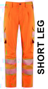 picture of Leo Winswell EcoViz Women's Lightweight Cargo Trousers - HV Orange - Short Leg - LE-CL05-O-S