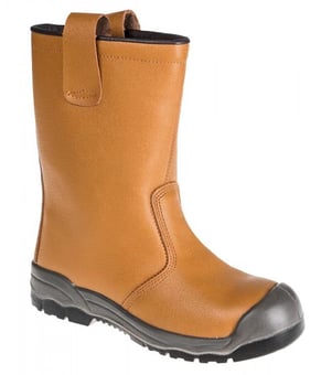 Picture of Portwest Steelite Safety Tan Brown Rigger Boot With Scuff Cap - PW-FW13TAR