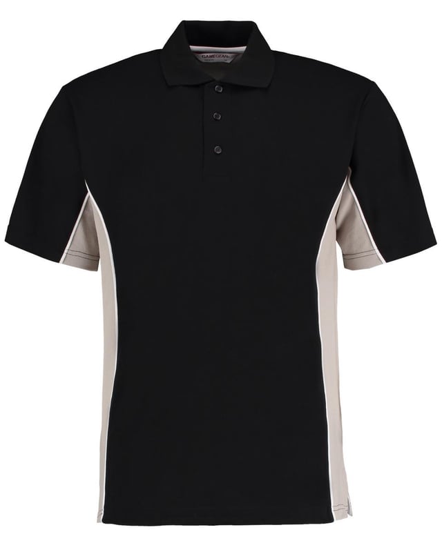 picture of Gamegear Men's Track Piqué Polo - Black/Grey - BT-KK475-BLK/GR