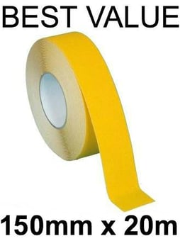 picture of Yellow Anti-Slip Self Adhesive Tape - 150mm x 20m Roll - Amazing Value - [PV-AST150Y] - (DISC-R)