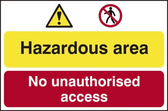 Picture of Hazardous area / No unauthorised access - PVC (600 x 400mm)  - SCXO-CI-4025
