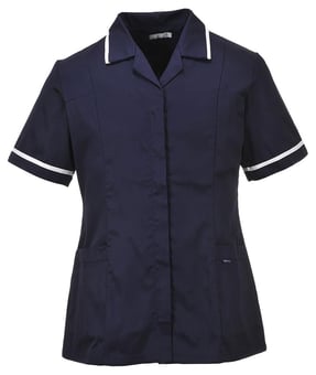 picture of Portwest - Ladies Classic Tunic - Navy Blue - Kingsmill 190g - PW-LW20NAR