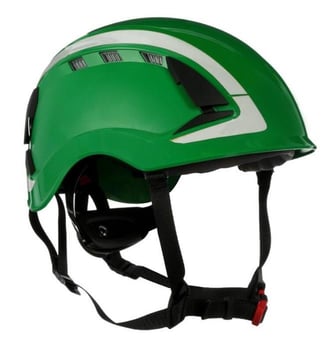 picture of 3M X5000 SecureFit Vented Reflective Green Safety Helmet - [3M-X5004V-CE]