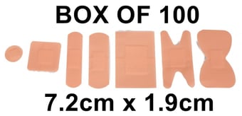 picture of Qualicare Washproof Plasters - 7.2cm x 1.9cm - Box of 100 - [SHB-QP7000]