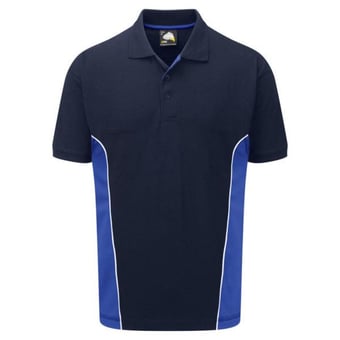 picture of Silverstone Polycotton Men's Navy/Royal Blue Poloshirt - 220gm - ON-1180-10-NAV/ROY