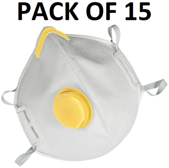 picture of MSA Affinity 2121 Disposable Mask Folded FFP2 NR D Valve Yellow - [MS-10128877]