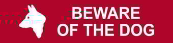 Picture of Spectrum Beware Of The Dog - PVC 200 x 50mm - SCXO-CI-5251