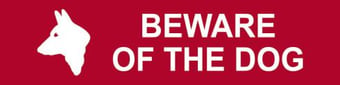 picture of Spectrum Beware Of The Dog – PVC 200 x 50mm - SCXO-CI-5251