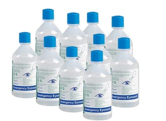 Picture of Saline Eye Wash Bottles - 0.9% Sterile - Pack of 5 Pairs 500ml - [SA-E404X5] - (AMZPK)