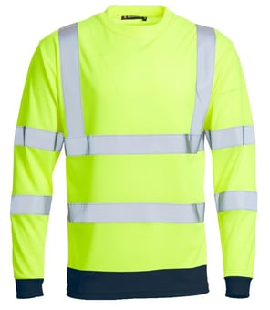 picture of Blackrock Two-Tone Hi-Vis Long Sleeve T-Shirt - Yellow/Navy - RDO-80327